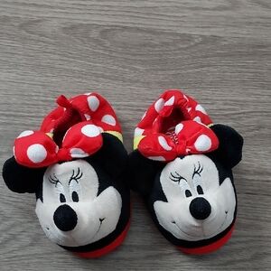 Red Minnie Mouse Baby Slippers 9/10